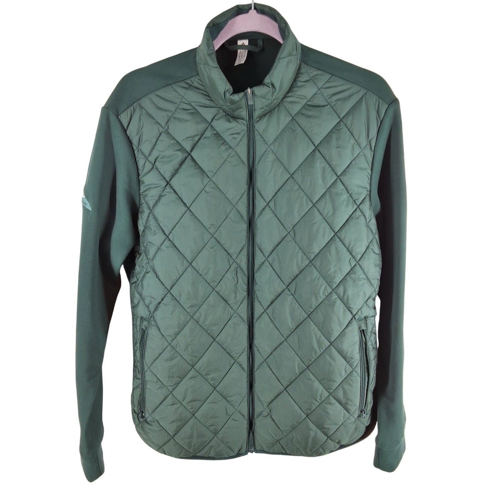 Adidas Ultimate365 Hybrid Quilted Puffer Jacket Aurora Ivy Green Mt Shasta XL