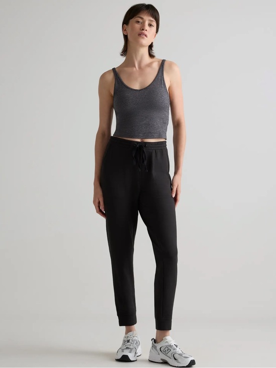 Quince SuperSoft Fleece Pants Black Tencel Modal Joggers STIEC01 Womens Small - View 16