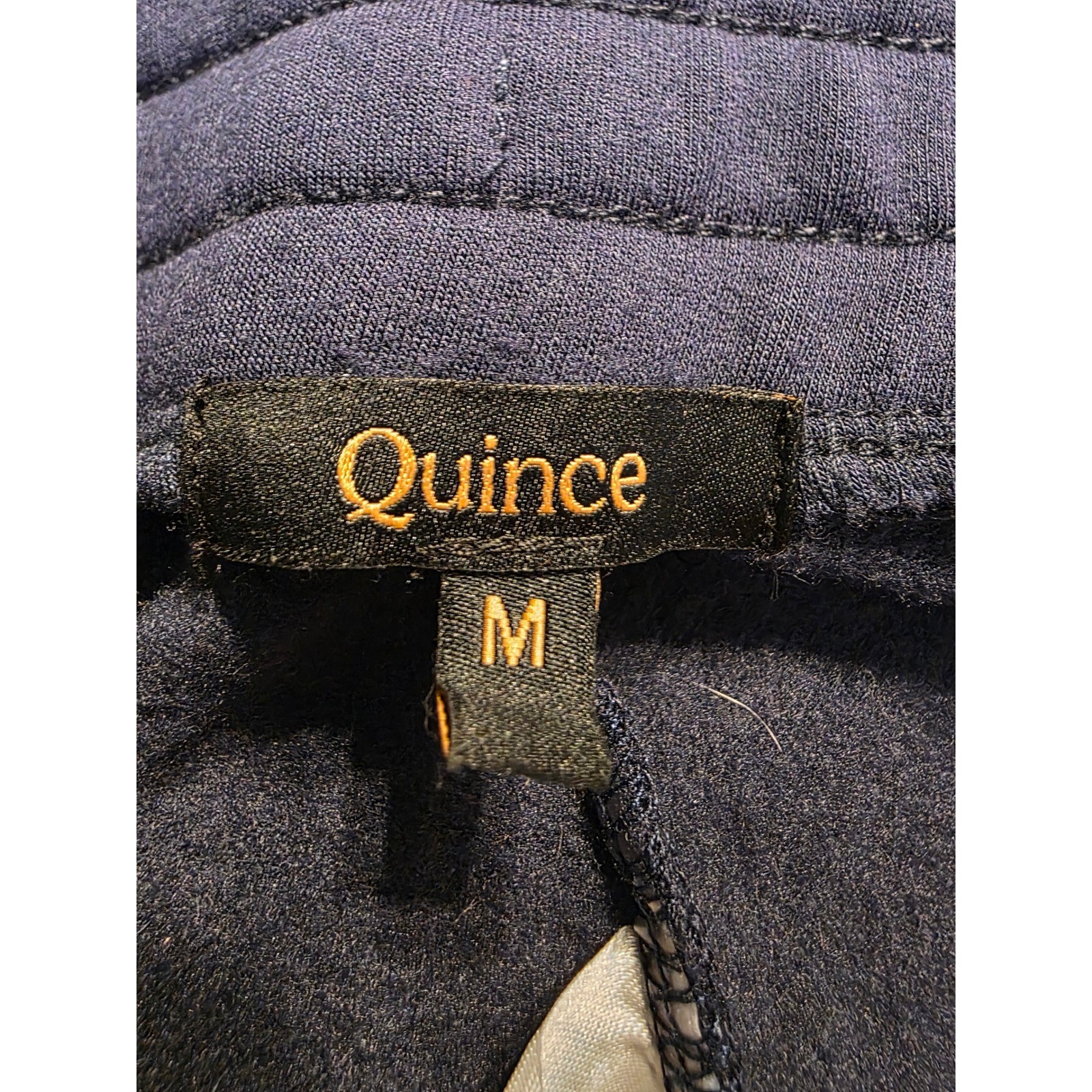 Quince SuperSoft Fleece Wide Leg Pants Navy Blue Tencel Modal Blend Medium - View 6