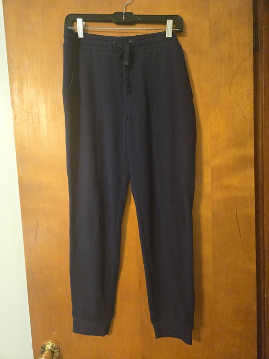Quince SuperSoft Fleece Wide Leg Pants Navy Blue Tencel Modal Blend Medium - View 21