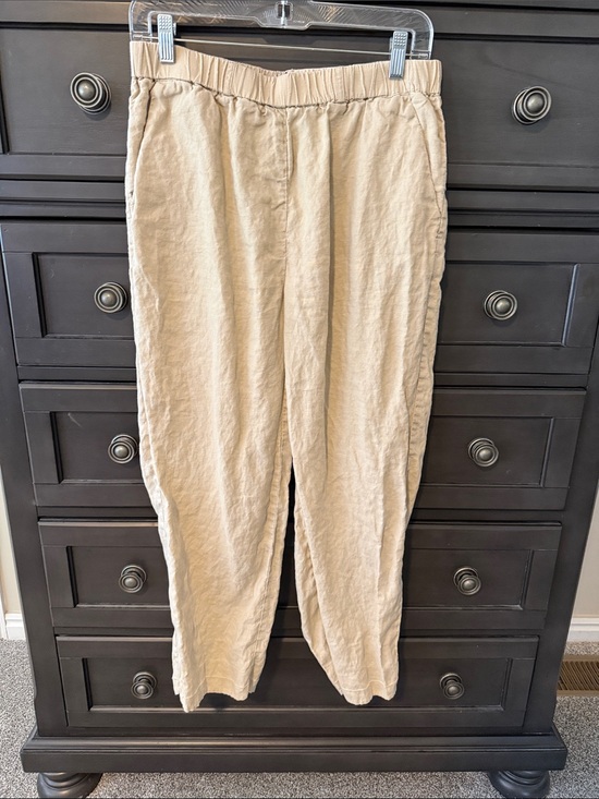 Quince SuperSoft Fleece Wide Leg Pants Navy Cropped Drawstring XS - View 14