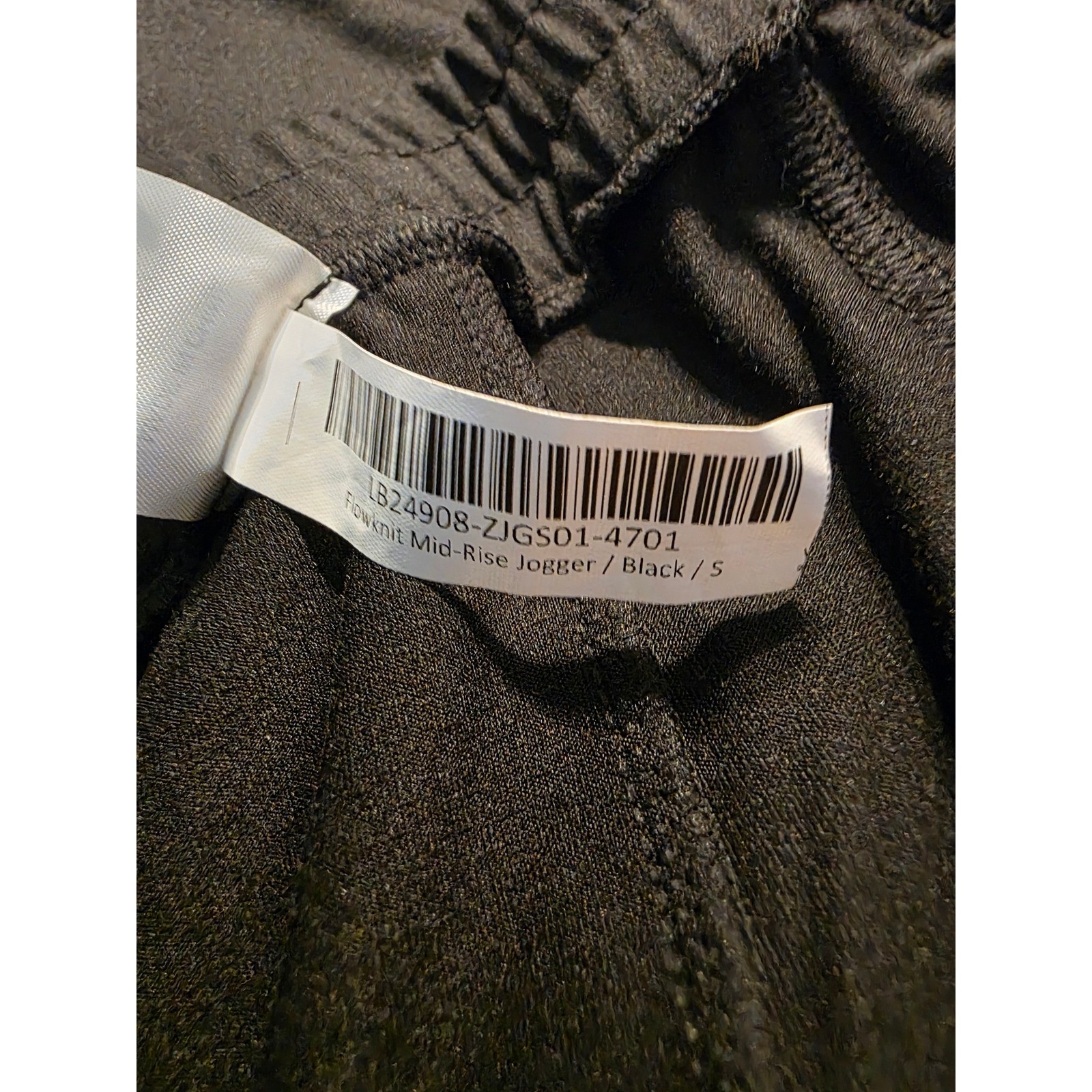Quince Flowknit Mid-Rise Jogger Black Recycled Polyester Spandex ZJGS01 Womens S - View 5