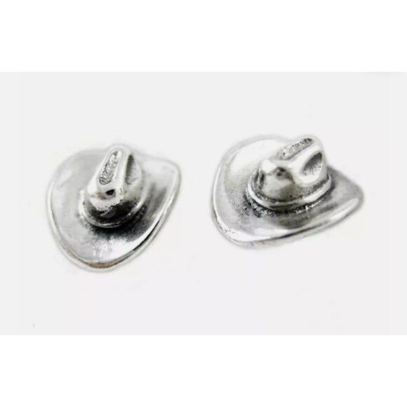 Vintage Sterling Silver 925 Puffed Teardrop Stud Earrings Rope Border - View 10