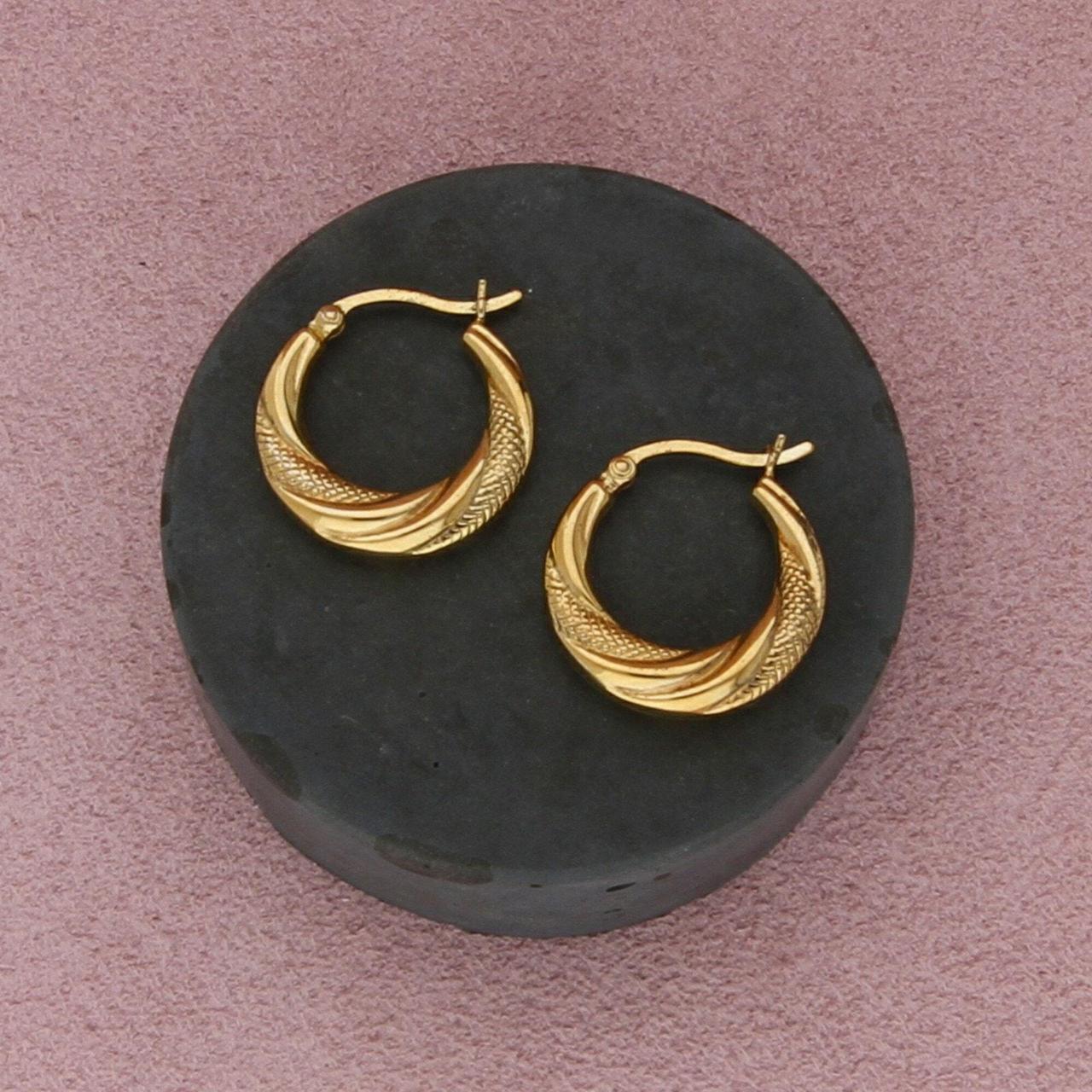 Vintage Carla Sterling Silver Shell Door Knocker Post Earrings 1 Inch - View 8