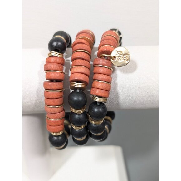 Handmade Seed Bead Cuff Bracelet Black Red White Geometric Tribal Boho 7.5 Inch - View 20