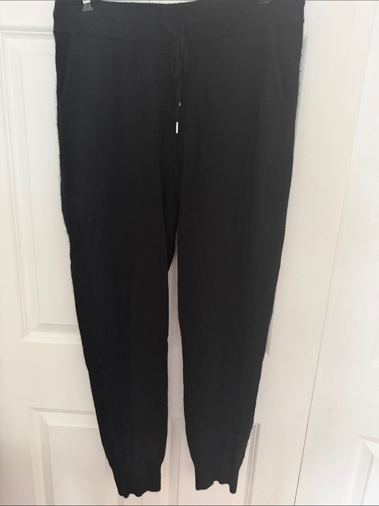 Quince Flowknit Mid-Rise Jogger Black Recycled Polyester Spandex ZJGS01 Womens S - View 15
