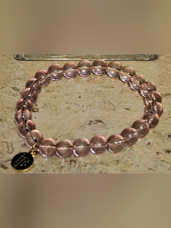 Lustrous Lavender Grey Freshwater Pearl Stretch Beaded Bracelet - View 7