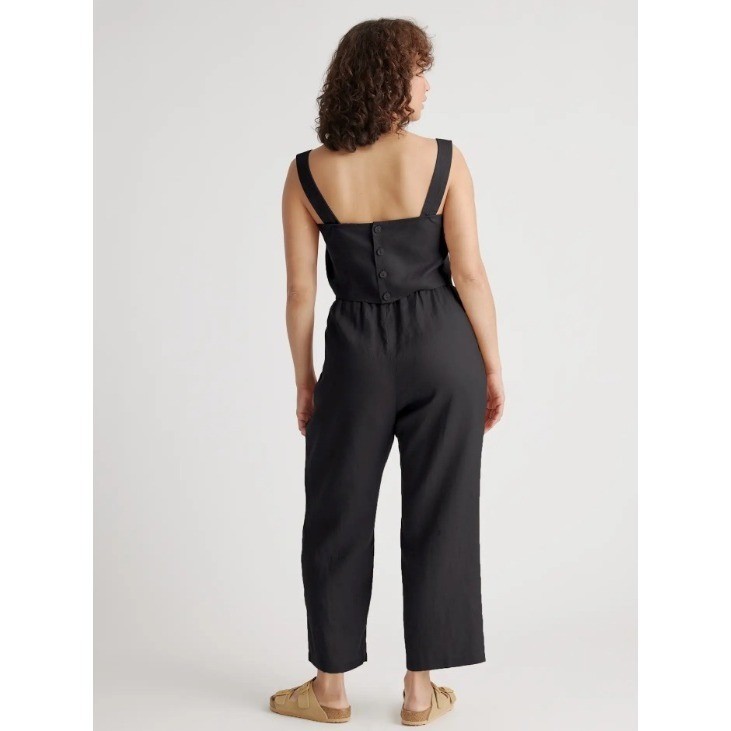 Quince Cotton Linen Twill Straight Leg Pants Charcoal Grey Size S - View 6