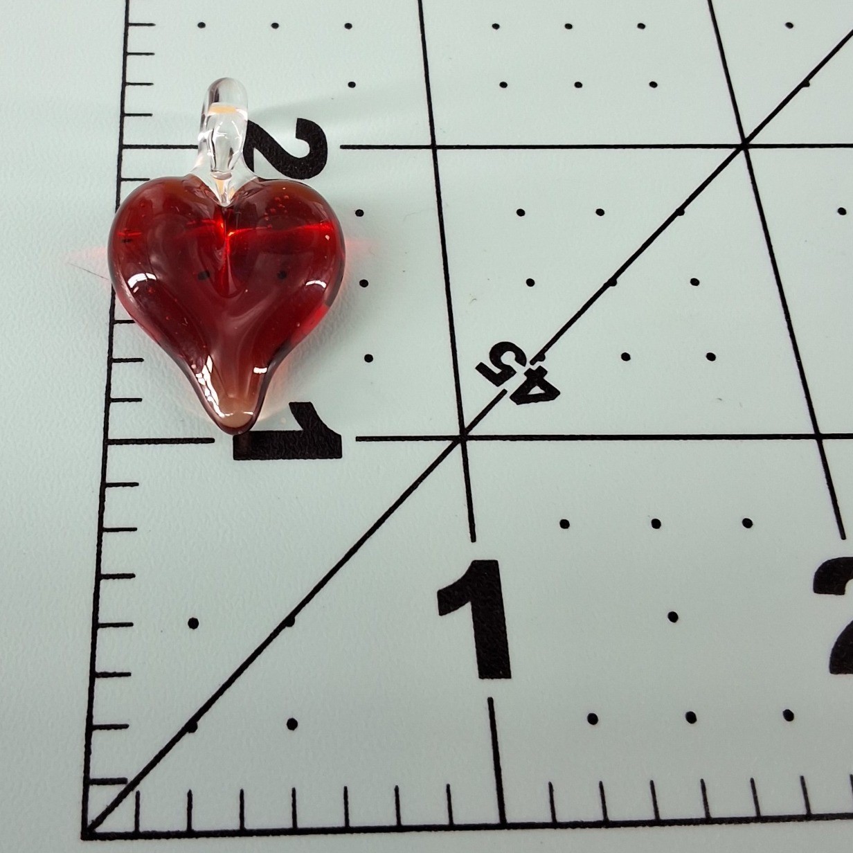 Ruby Red Lampwork Glass Heart Pendant and Drop Earrings Jewelry Set Artisan - View 7