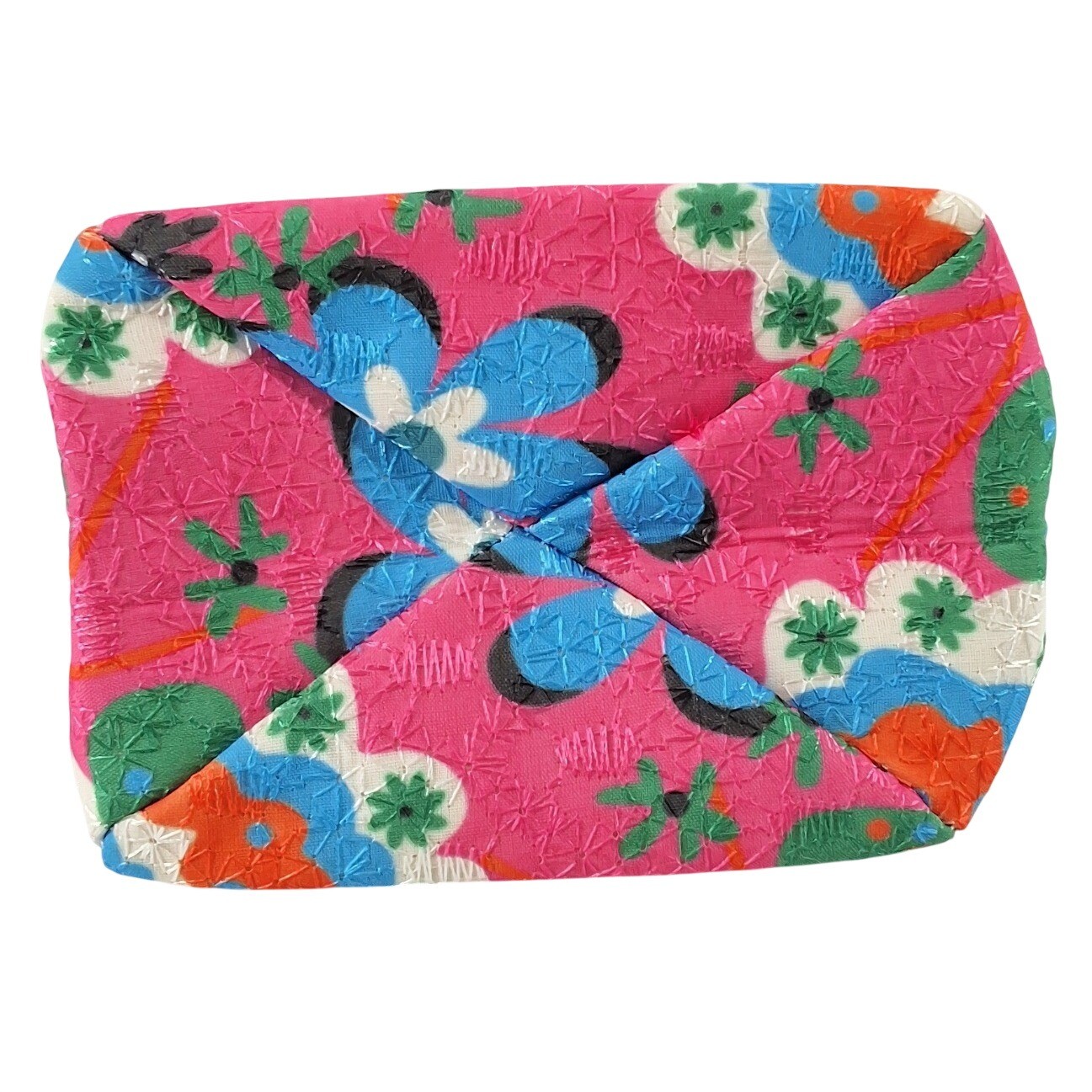 Vintage Style Pink Floral Jaquard Kiss Lock Coin Purse Pouch - View 6