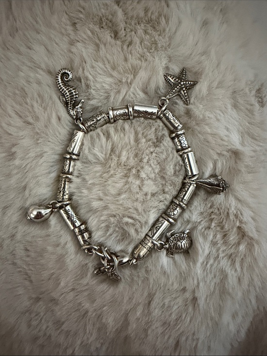 Brighton Black Braided Leather Heart Charm Bracelet Silver Tone Scrollwork - View 21