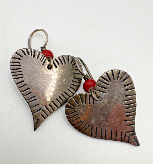 Vintage Taxco Mexico 925 Sterling Silver Teardrop Dangle Earrings Patina - View 15