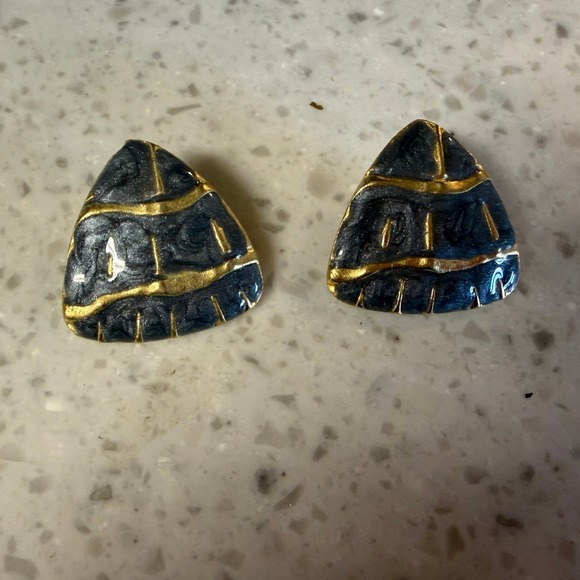 Vintage Crown Trifari Gold-Tone Faux Pearl Oak Leaf Clip-On Earrings - View 10