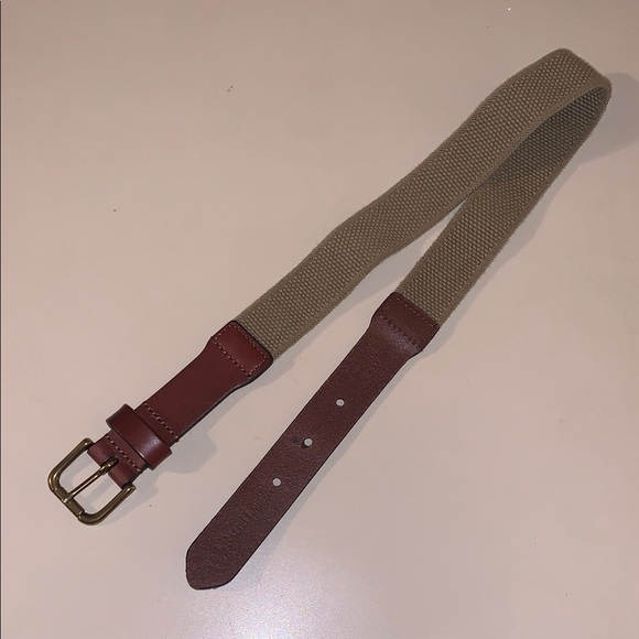 PRL Ralph Lauren Taupe Genuine Leather Wrapped Buckle Belt Size M 37.5" - View 4