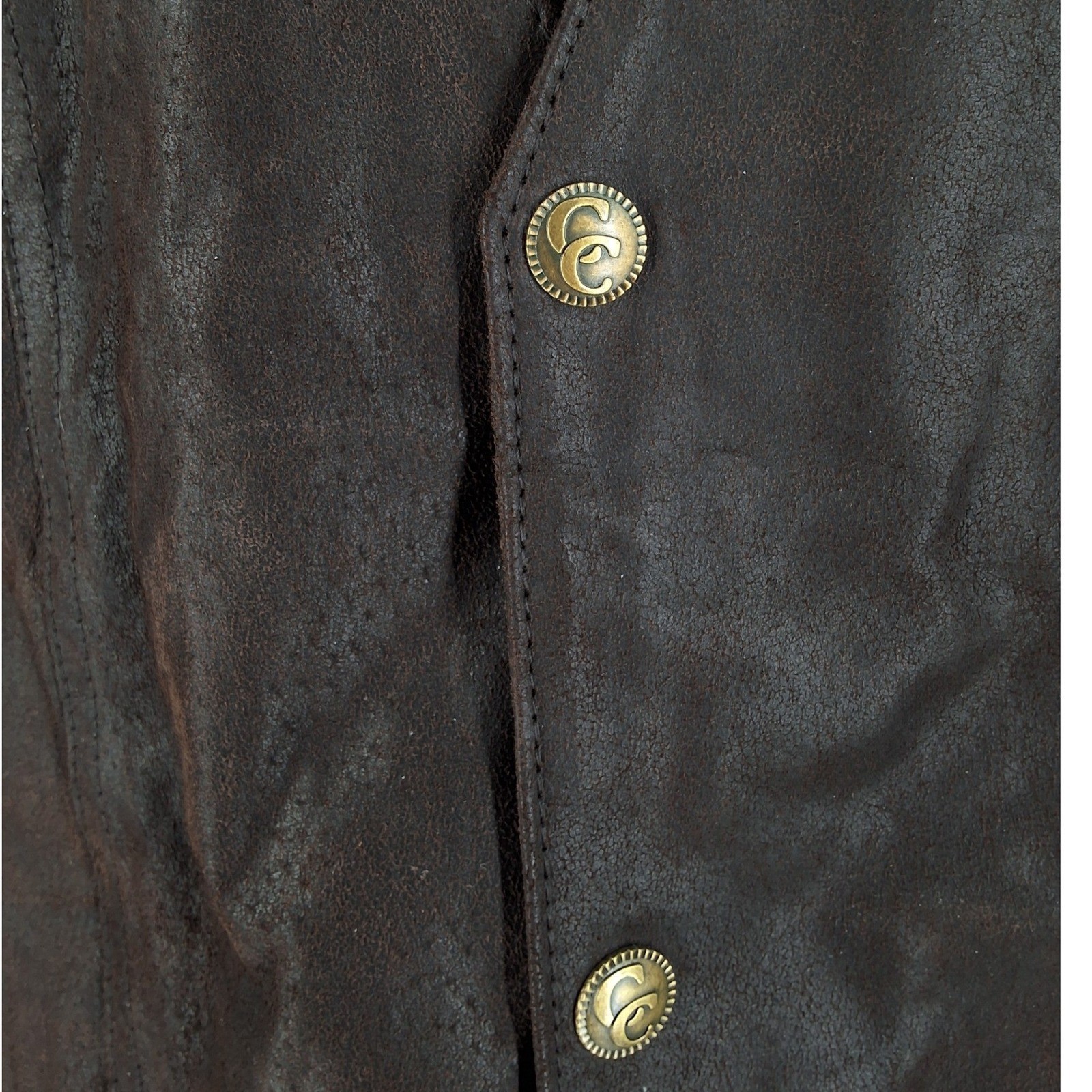 Cripple Creek Mens Brown Genuine Leather Western Cowboy Vest ML3061A Large - View 5