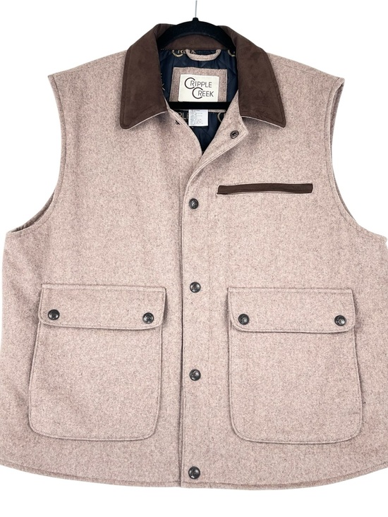 Cripple Creek Mens Brown Genuine Leather Western Cowboy Vest ML3061A Large - View 7
