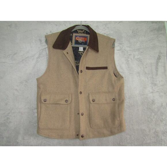 Cripple Creek Mens Brown Genuine Leather Western Cowboy Vest ML3061A Large - View 14