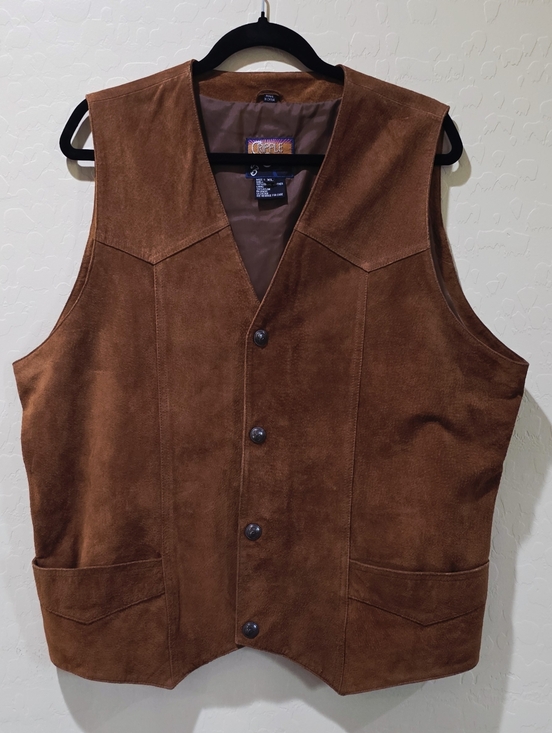 Cripple Creek Mens Brown Genuine Leather Western Cowboy Vest ML3061A Large - View 20