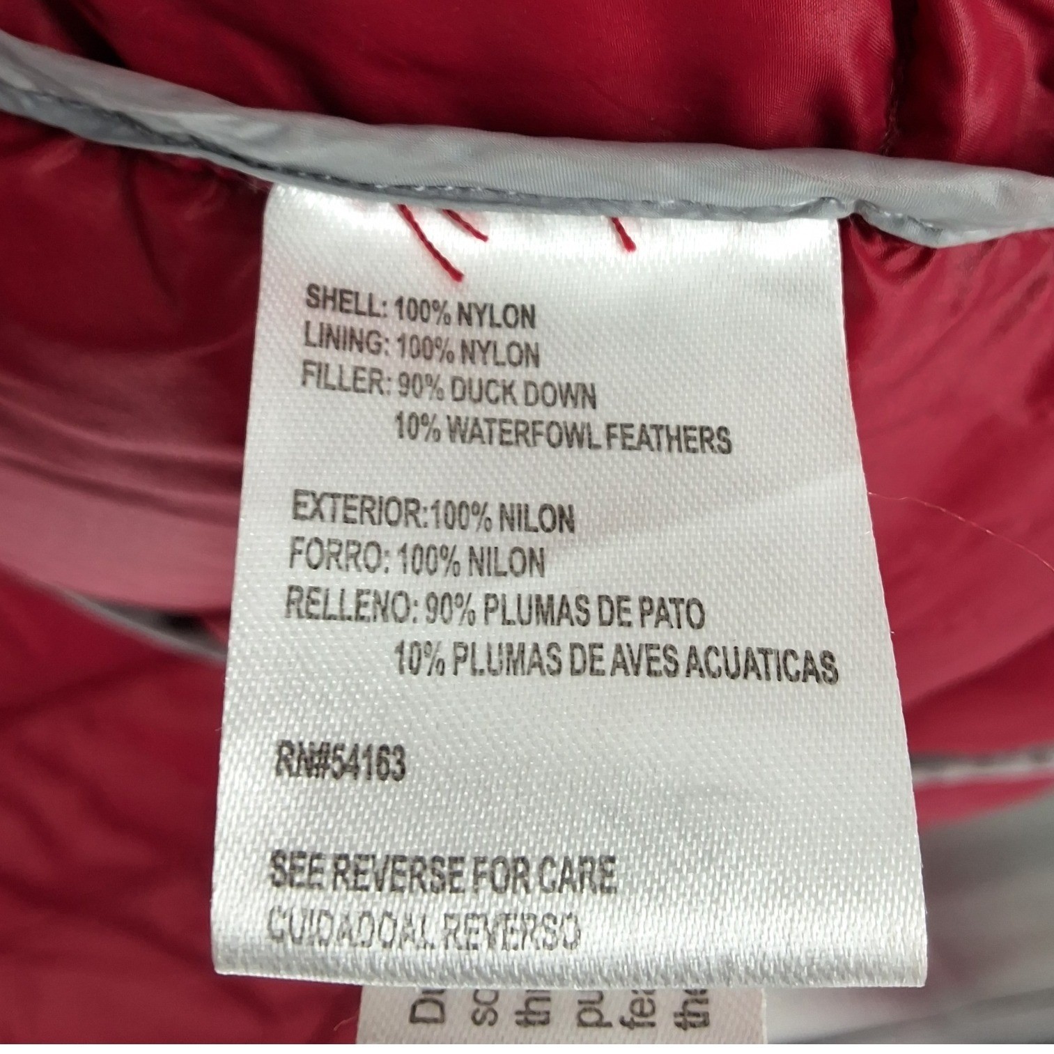 Calvin Klein Womens Red Chevron Packable Duck Down Puffer Jacket with Bag - View 4