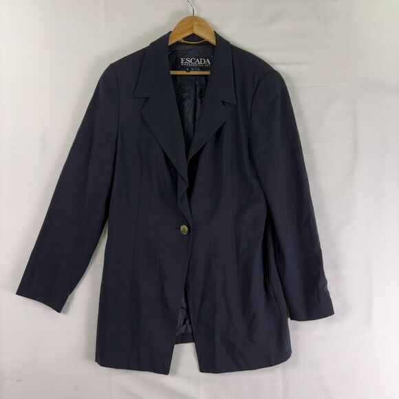 Escada by Margaretha Ley Vintage Wool Cashmere Double Breasted Blazer 40 - View 17