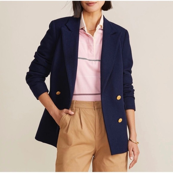 Vineyard Vines Womens Burnt Orange Corduroy Blazer Jacket Whale Lining Size 12 - View 15