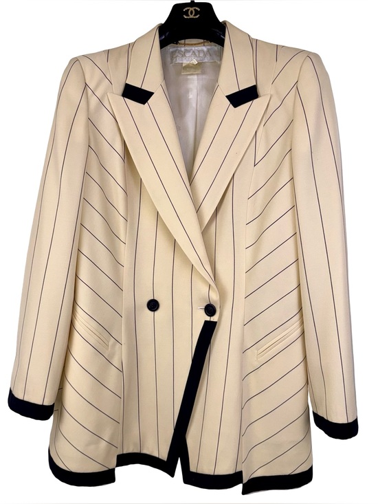 Escada by Margaretha Ley Vintage Wool Cashmere Double Breasted Blazer 40 - View 20