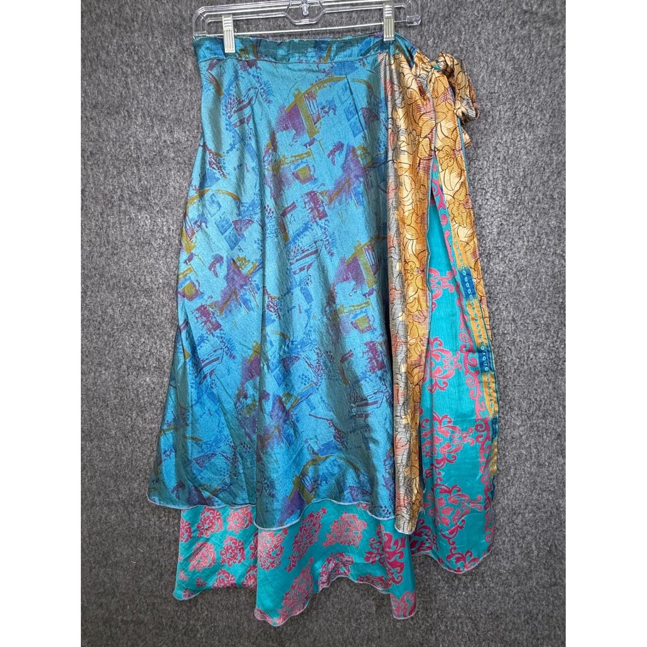 24 Karat Cotton Broomstick Maxi Skirt Batik Floral Paisley Boho Free Size - View 13