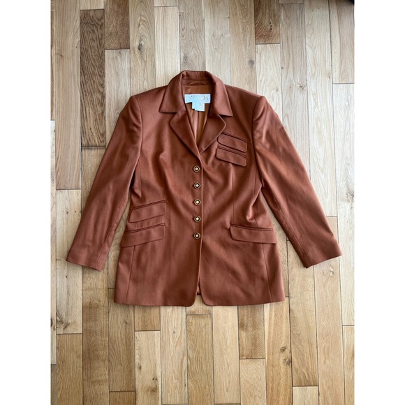 Escada by Margaretha Ley Vintage Wool Cashmere Double Breasted Blazer 40 - View 8