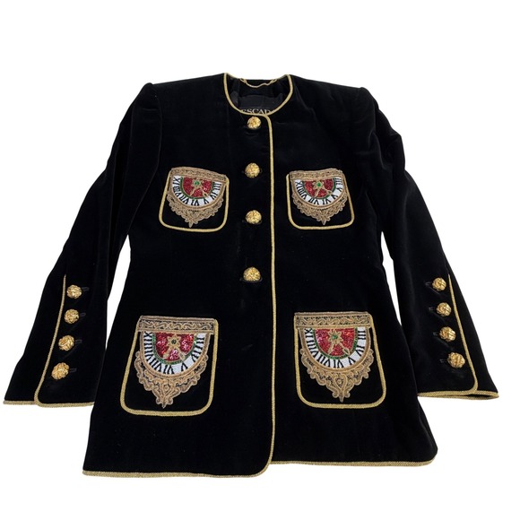 Escada by Margaretha Ley Vintage Wool Cashmere Double Breasted Blazer 40 - View 10